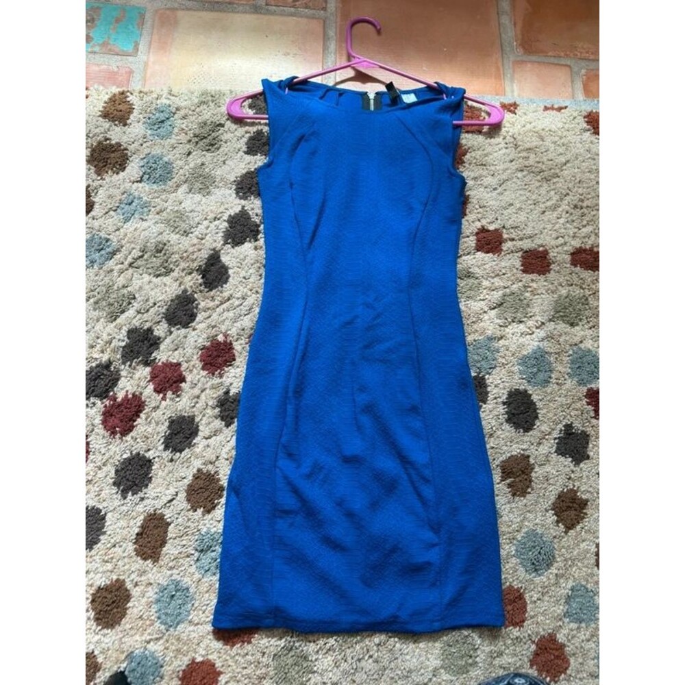 Y2K bright blue dress size small 2